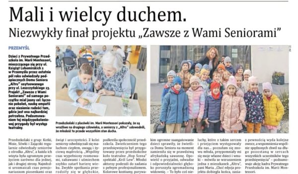 Wizyta dzieci z Prywatnego Przedszkola Montessori w Przemyślu